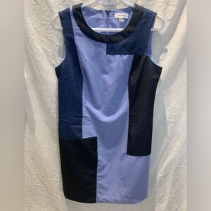 Calvin Klein Blue Patchwork Dress
